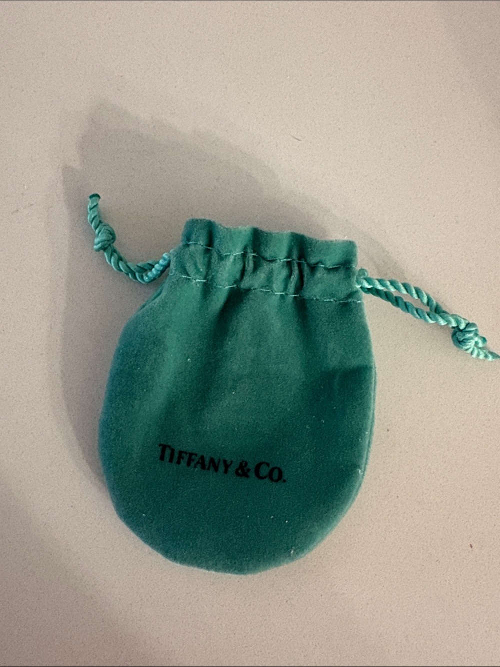 Tiffany & Co. Signature Velvet Drawstring Pouch - Teal Green